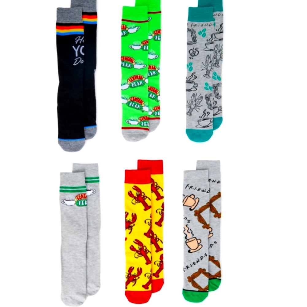 Friends CREW SOCKS 6 PAIR